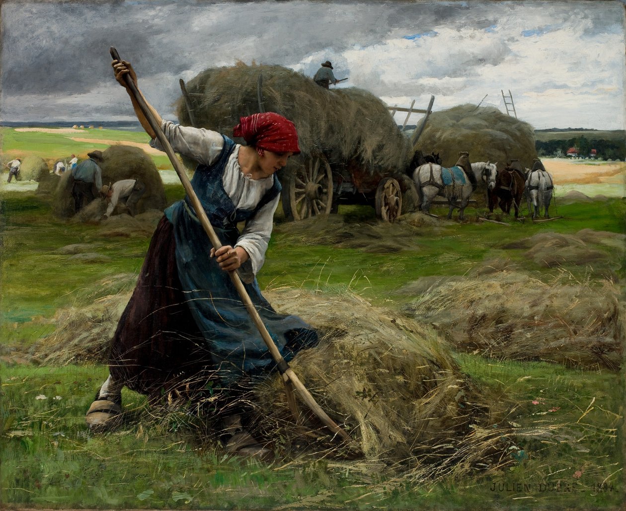 Escena de henificación de Julien Dupre