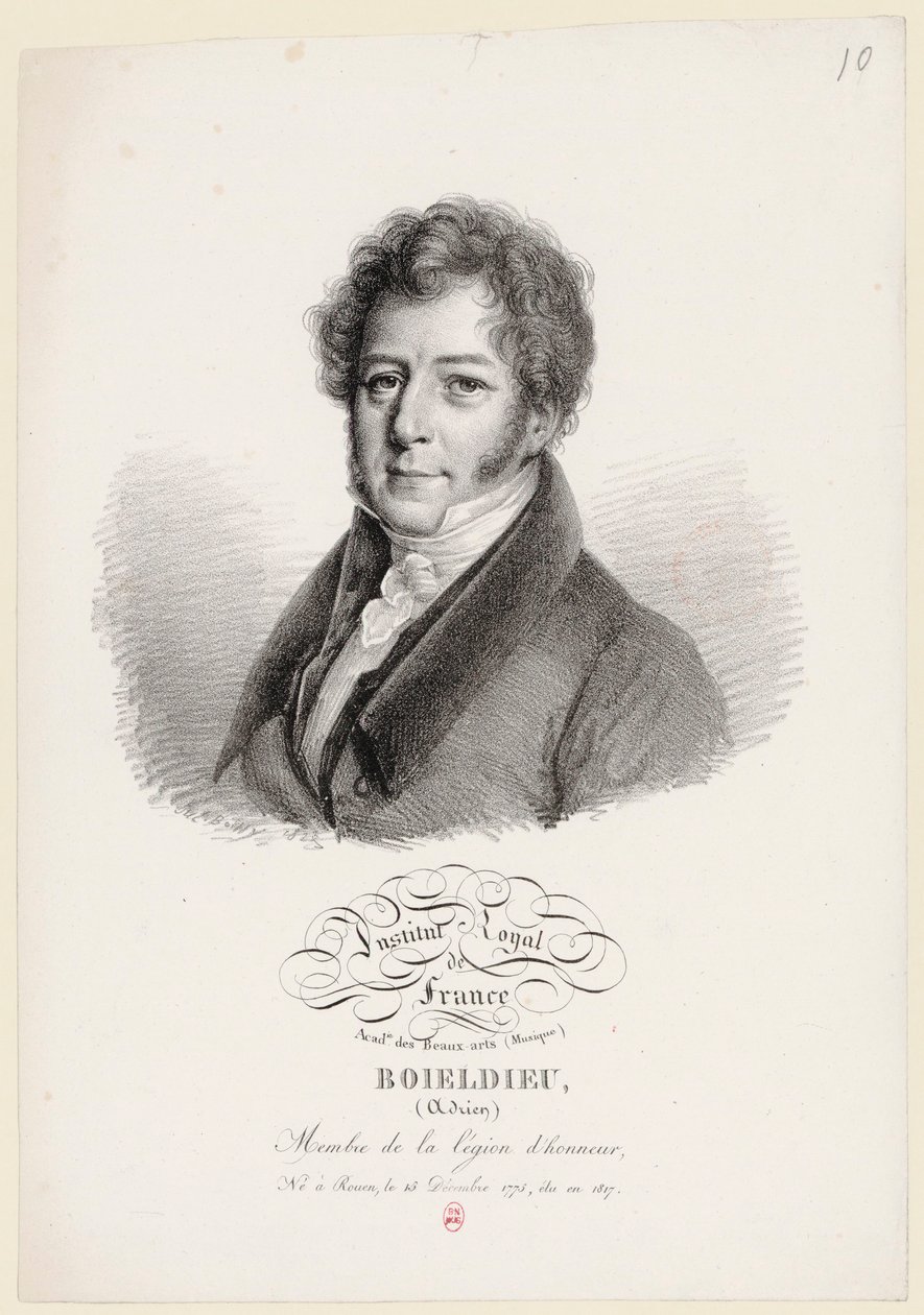 François Adrien Boieldieu por Julien Boilly de Julien Leopold Boilly