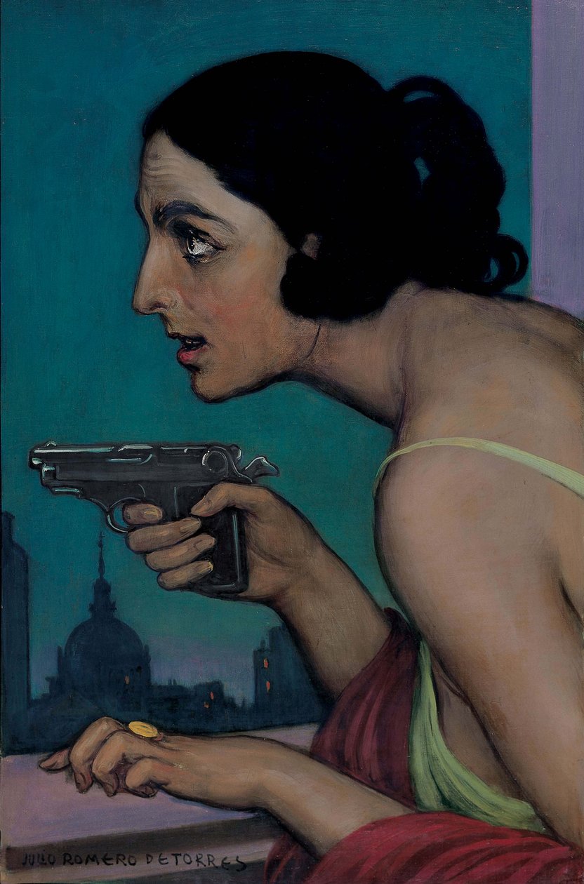 Mujer con Pistola, 1925 de Julio Romero de Torres