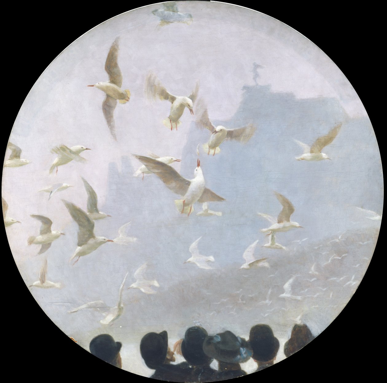 Gaviotas sobre el Alster, c.1905 de Julius August Friedrich Theodor von Ehren
