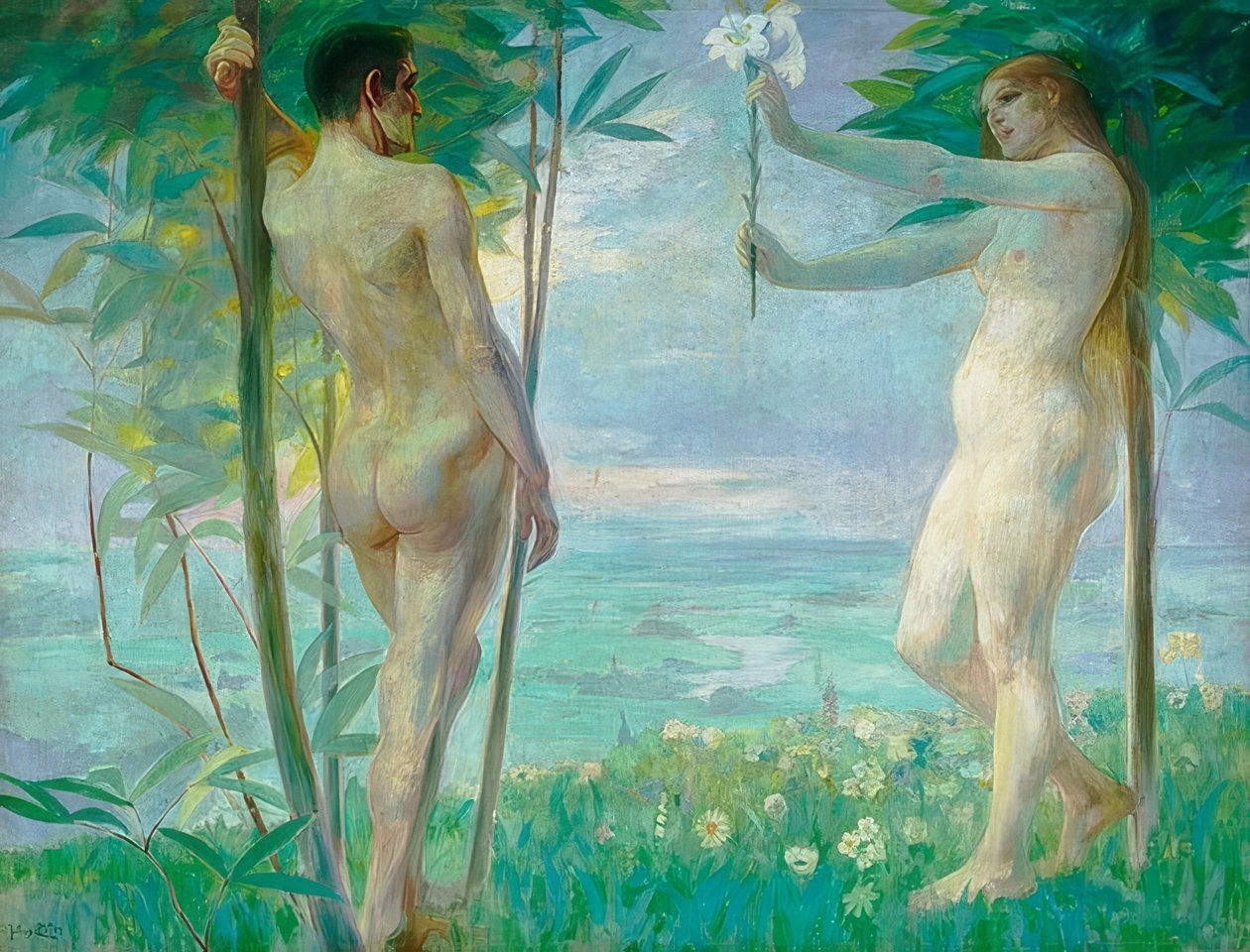 Adán y Eva de Julius Exter