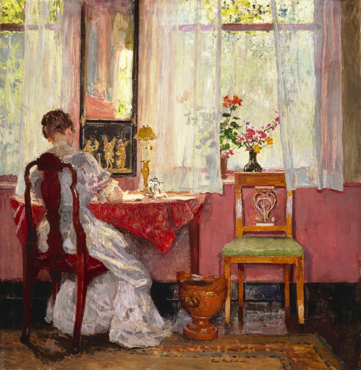 Escribiendo, c.1905-1909 de Julius Gari Melchers