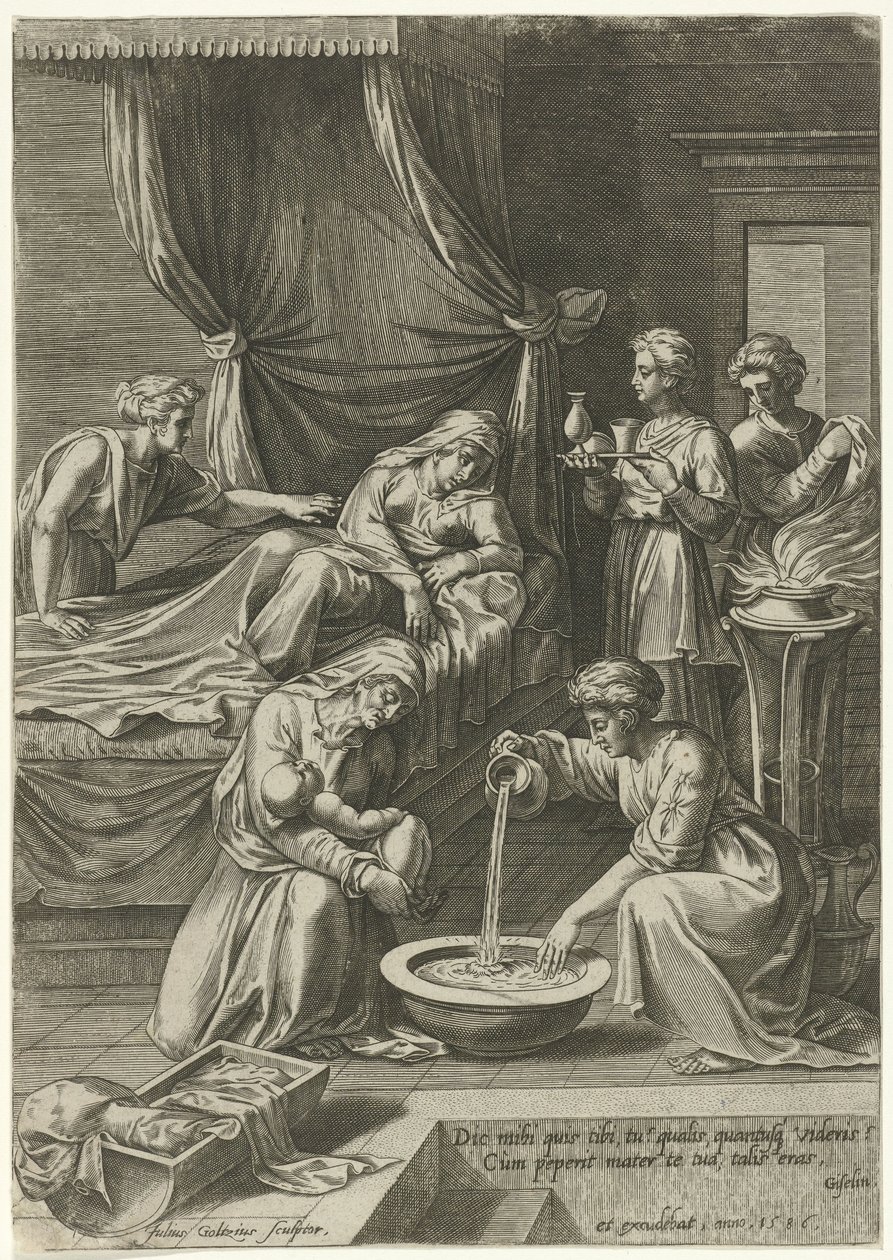 Nacimiento de la Virgen María de Julius Goltzius
