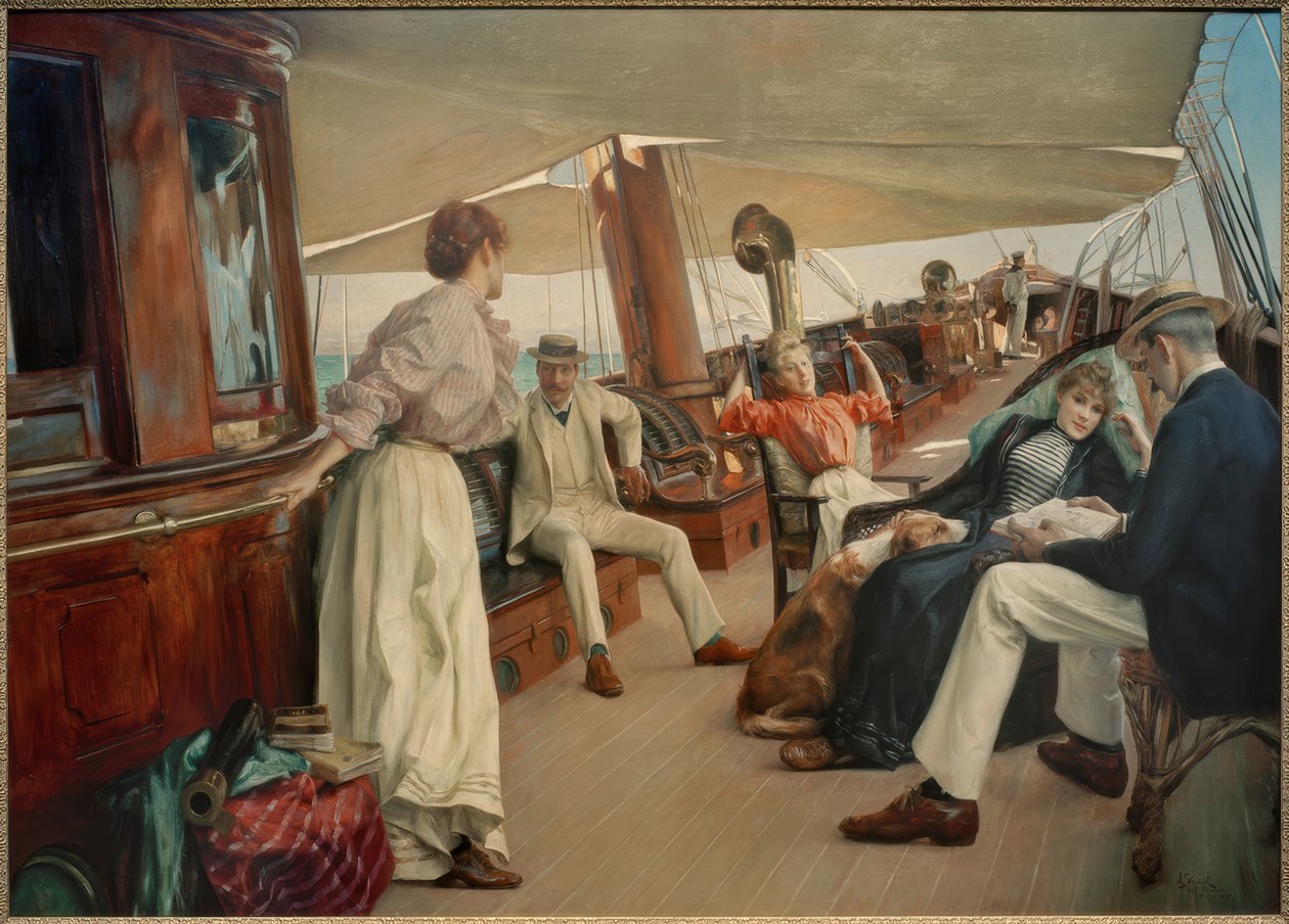 A bordo del yate "Namouna" de Julius Leblanc Stewart