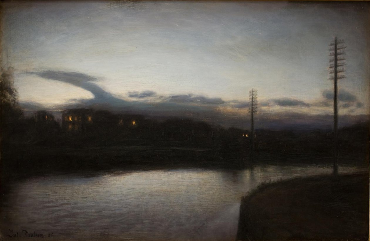 Paisaje vespertino de Julius Paulsen