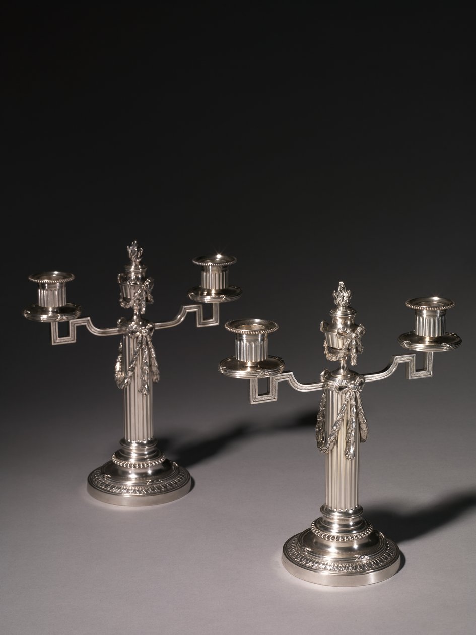 Candelabro, firma de Peter Carl Fabergé de Julius Rappoport