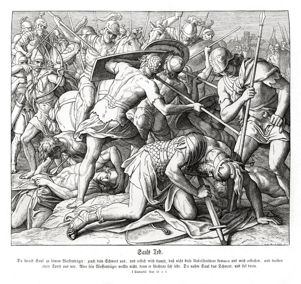 Muerte de Saúl de Julius Schnorr von Carolsfeld