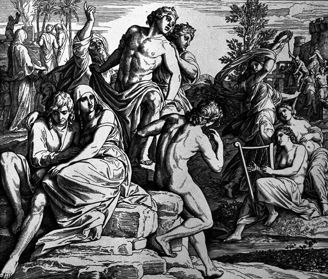 Los ángeles pecadores de Julius Schnorr von Carolsfeld