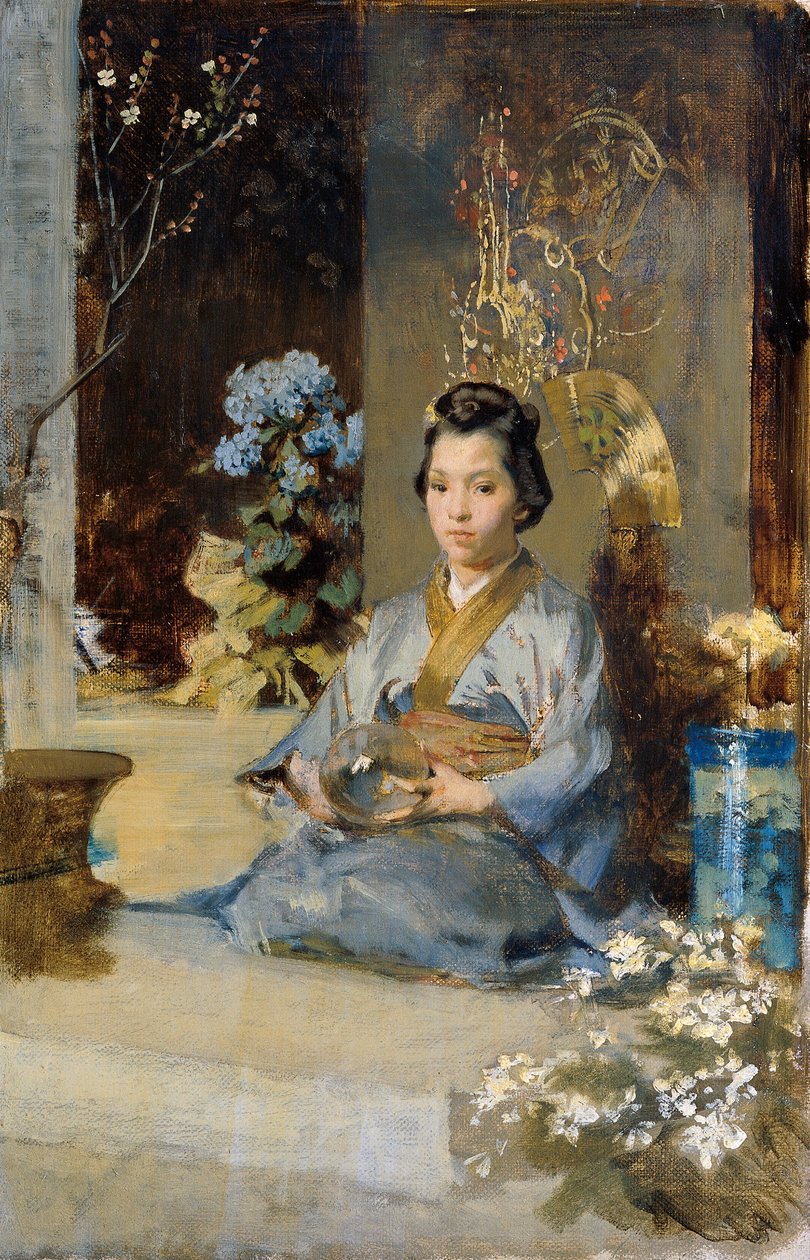 mujer japonesa en una habitación de Julius Victor Berger