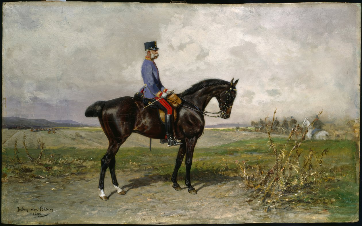 Franz Joseph, retrato ecuestre / Blaas de Julius von Blaas
