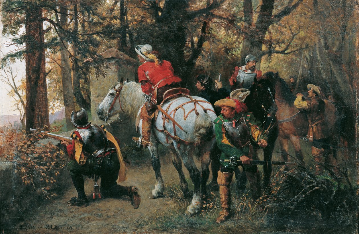 reconocimiento enemigo de Julius von Blaas d. Ä.