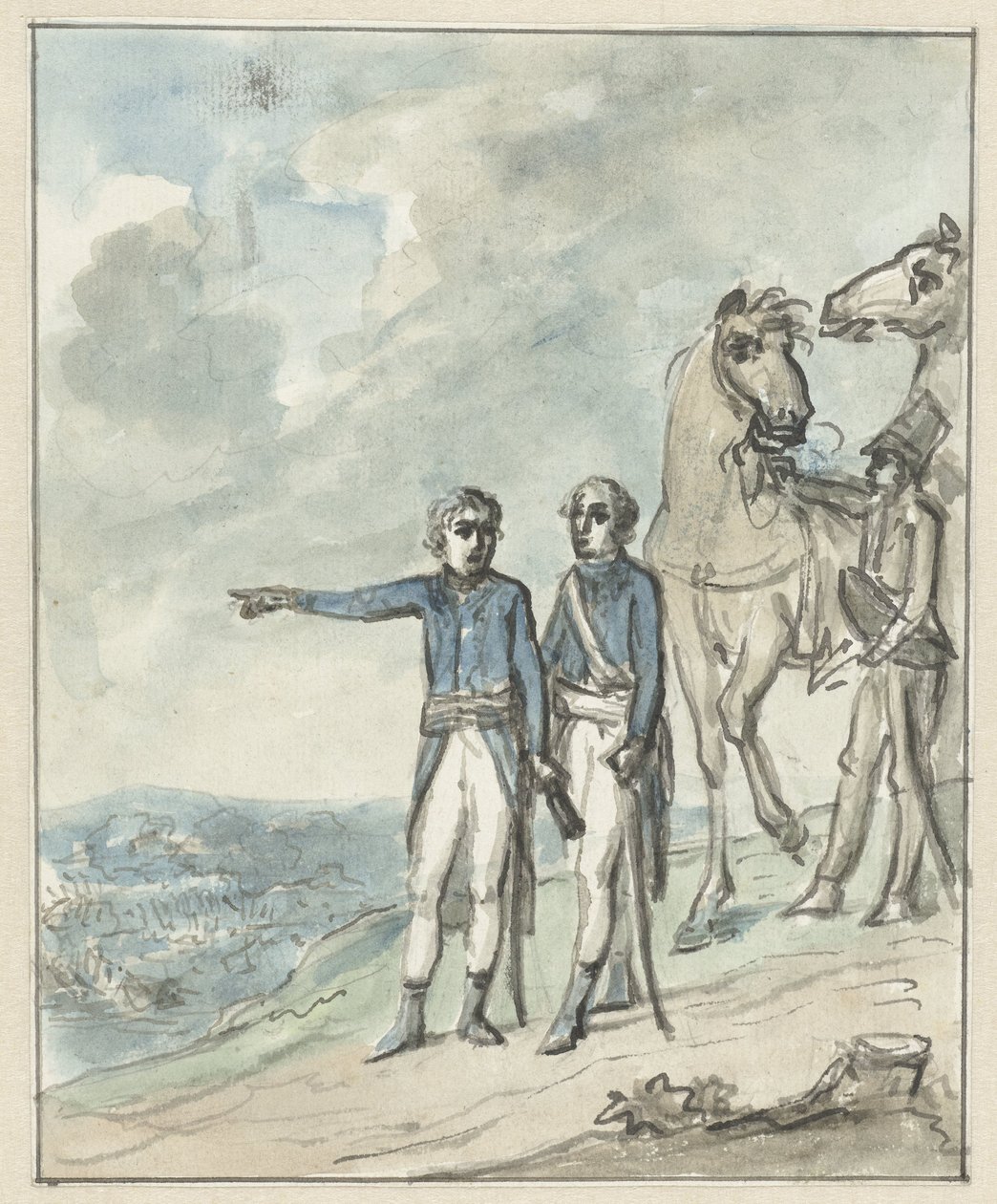 Los generales Napoleón y Berthier de Jurriaan Andriessen