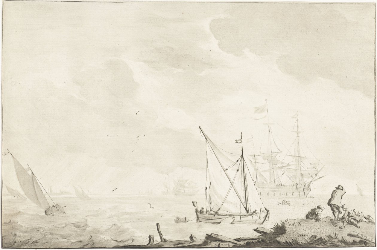 Buque de guerra en la playa de Jurriaan Cootwijck