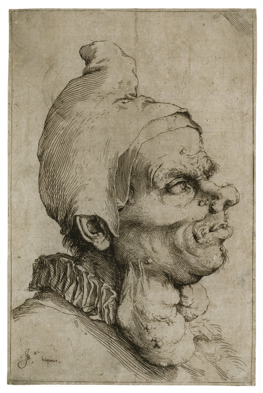Gran cabeza grotesca, c.1622 de Jusepe de Ribera