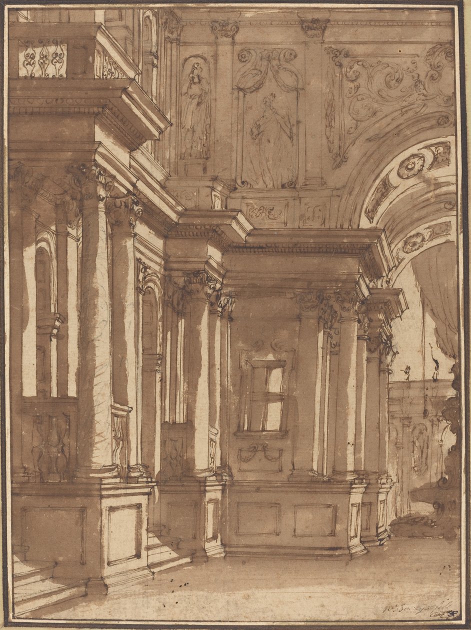 Interior de un palacio de Juste François Boucher