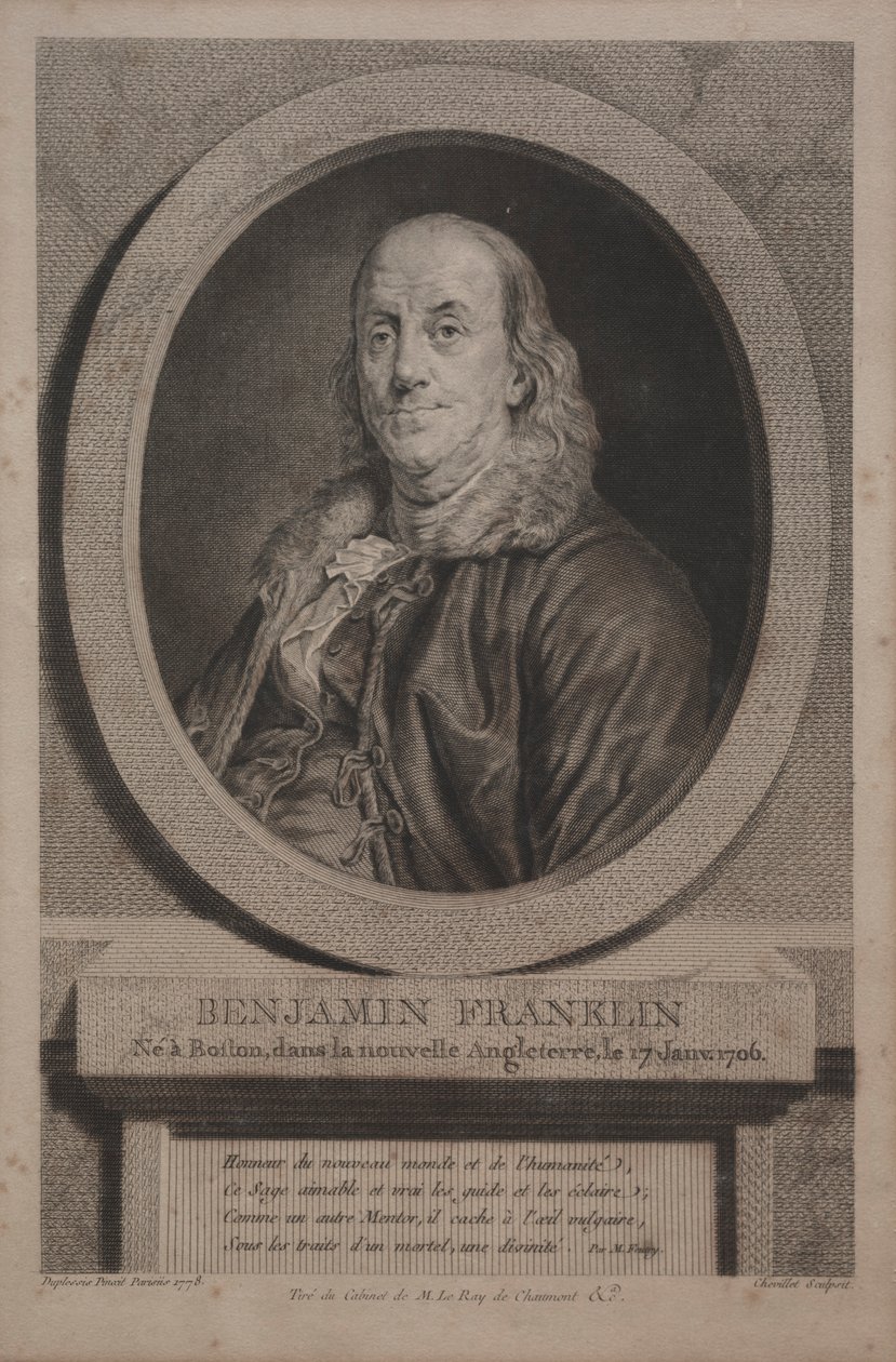 Benjamin Franklin, 1779 de Justus Chevillet