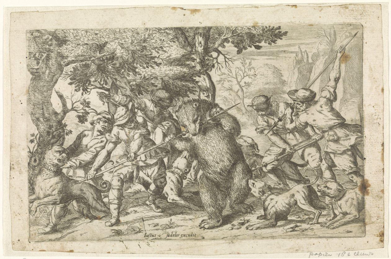 caza de osos de Justus Sadeler (possibly)