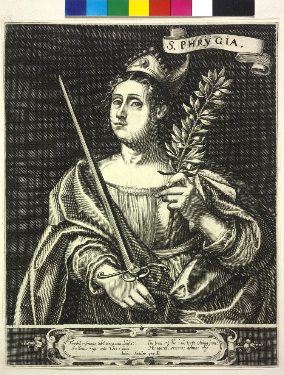 Grabado de Justus Sadeler Sibila frigia (grabado) de Justus Sadeler