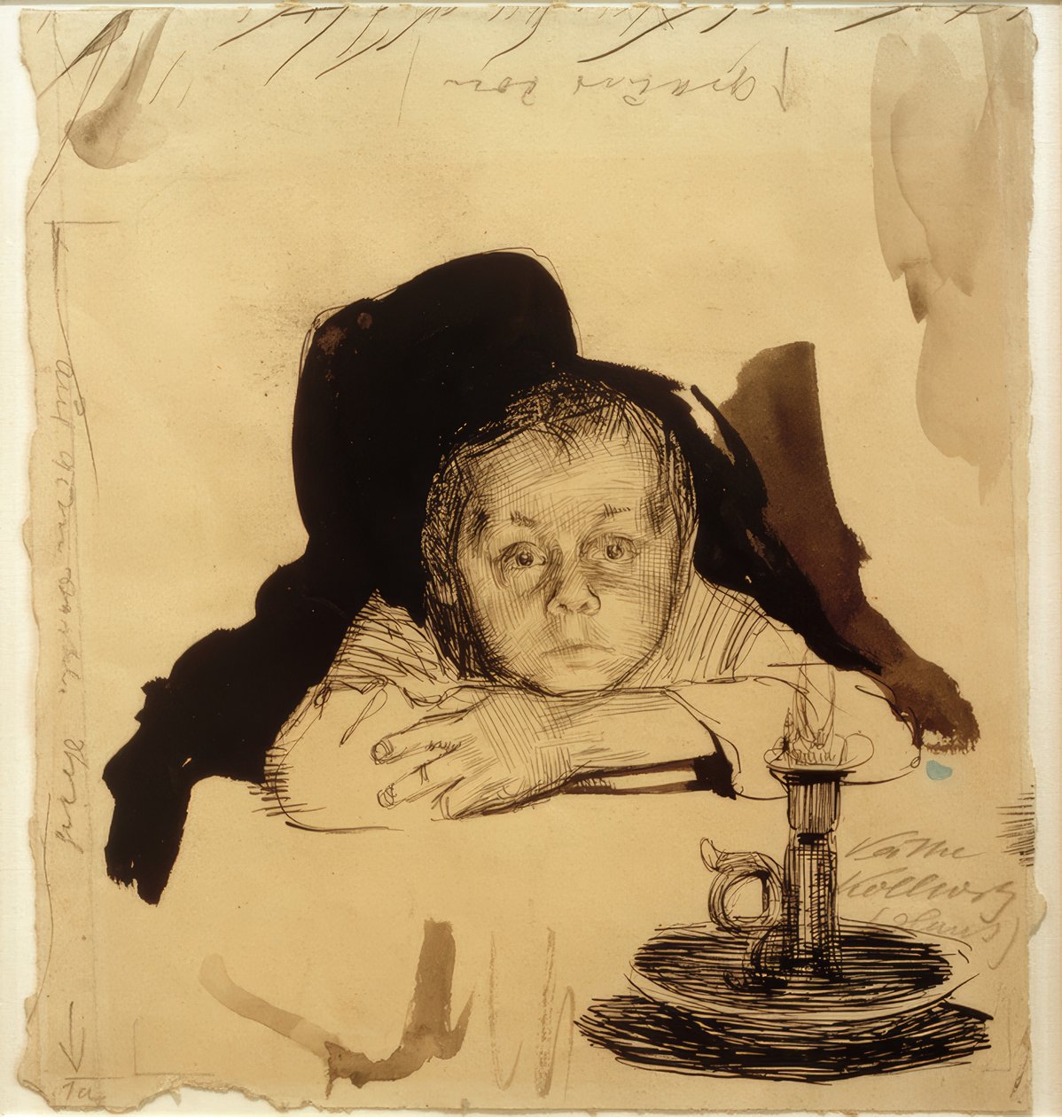 Hans Kollwitz con vela de Käthe Kollwitz