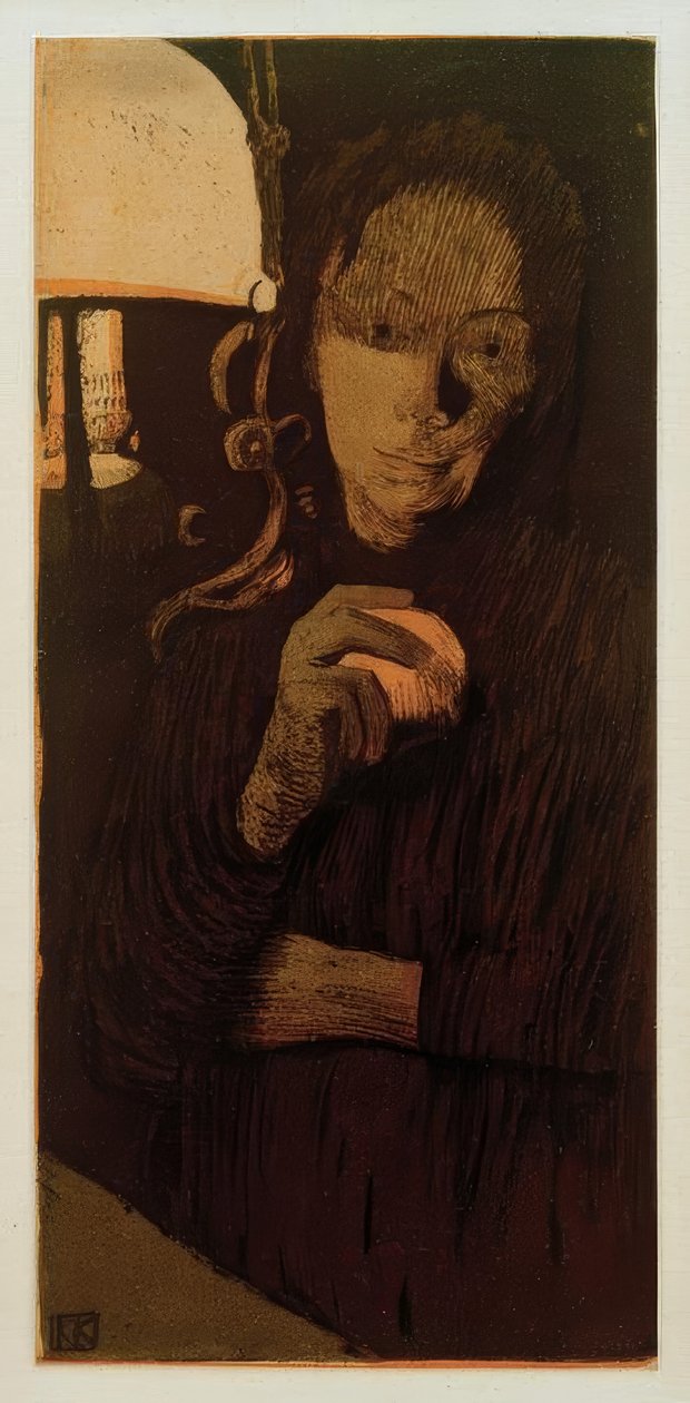 Mujer con naranja / 1901 de Käthe Kollwitz