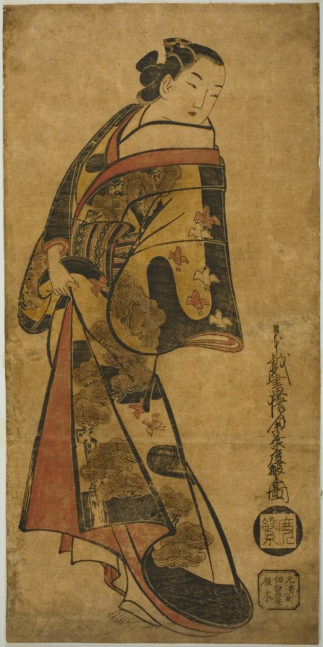 Cortesana de pie de Kaigetsudō Dohan