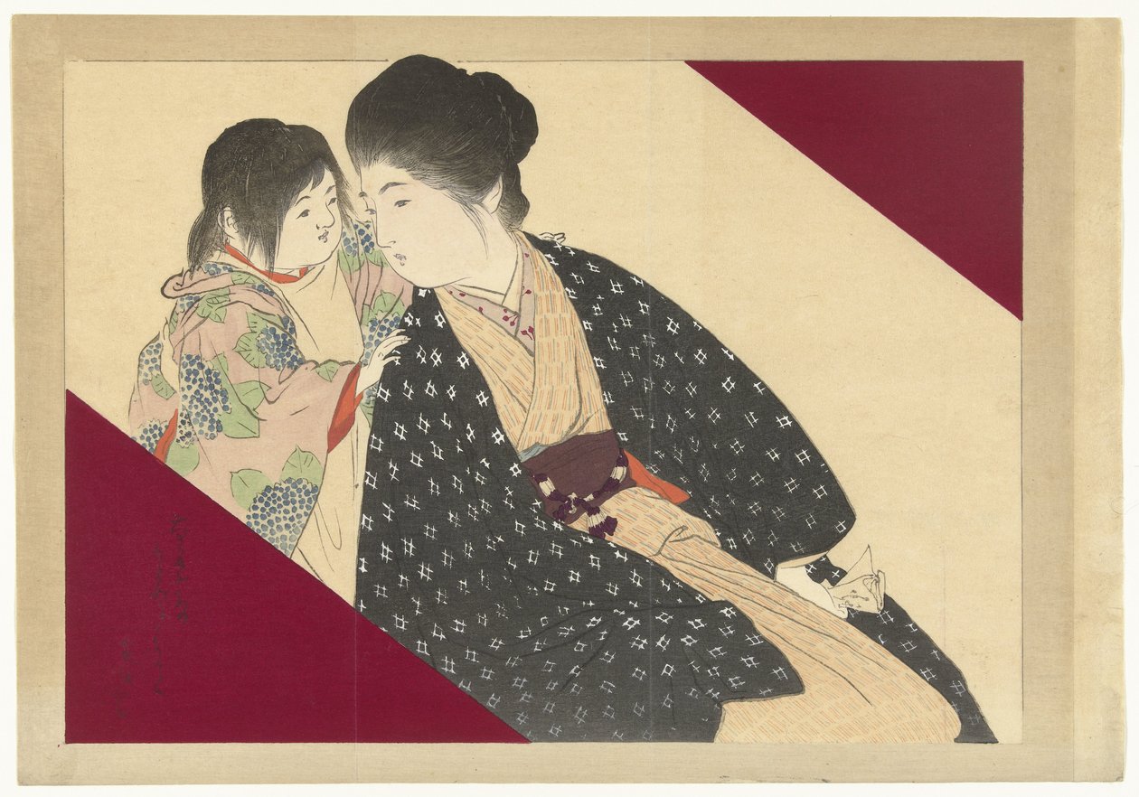 mujer con niño de Kajita Hanko