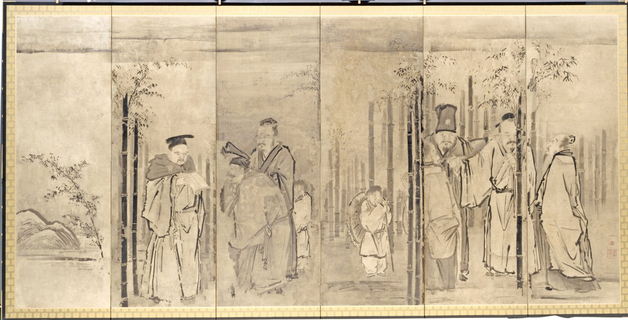 Seven Sages of the Bamboo Grove de Kanō Tan’yū
