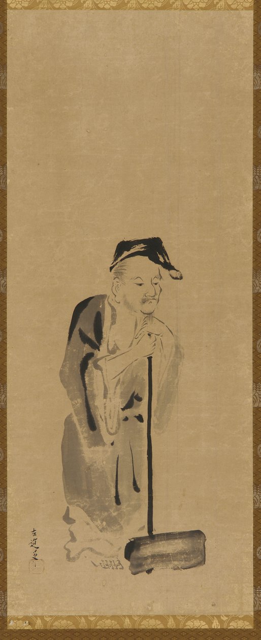 Shide Jittoku, período Edo, principios del siglo XVII de Kano Sadanobu