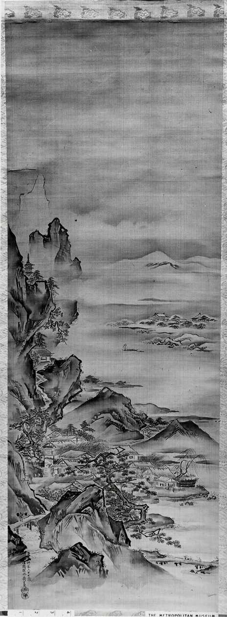 Vista del Monte Horai, siglo XIX de Kano Tansui