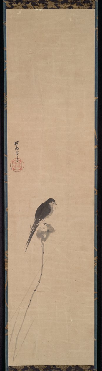 Pájaro en un Capullo de Loto de Kanō Tan’yū