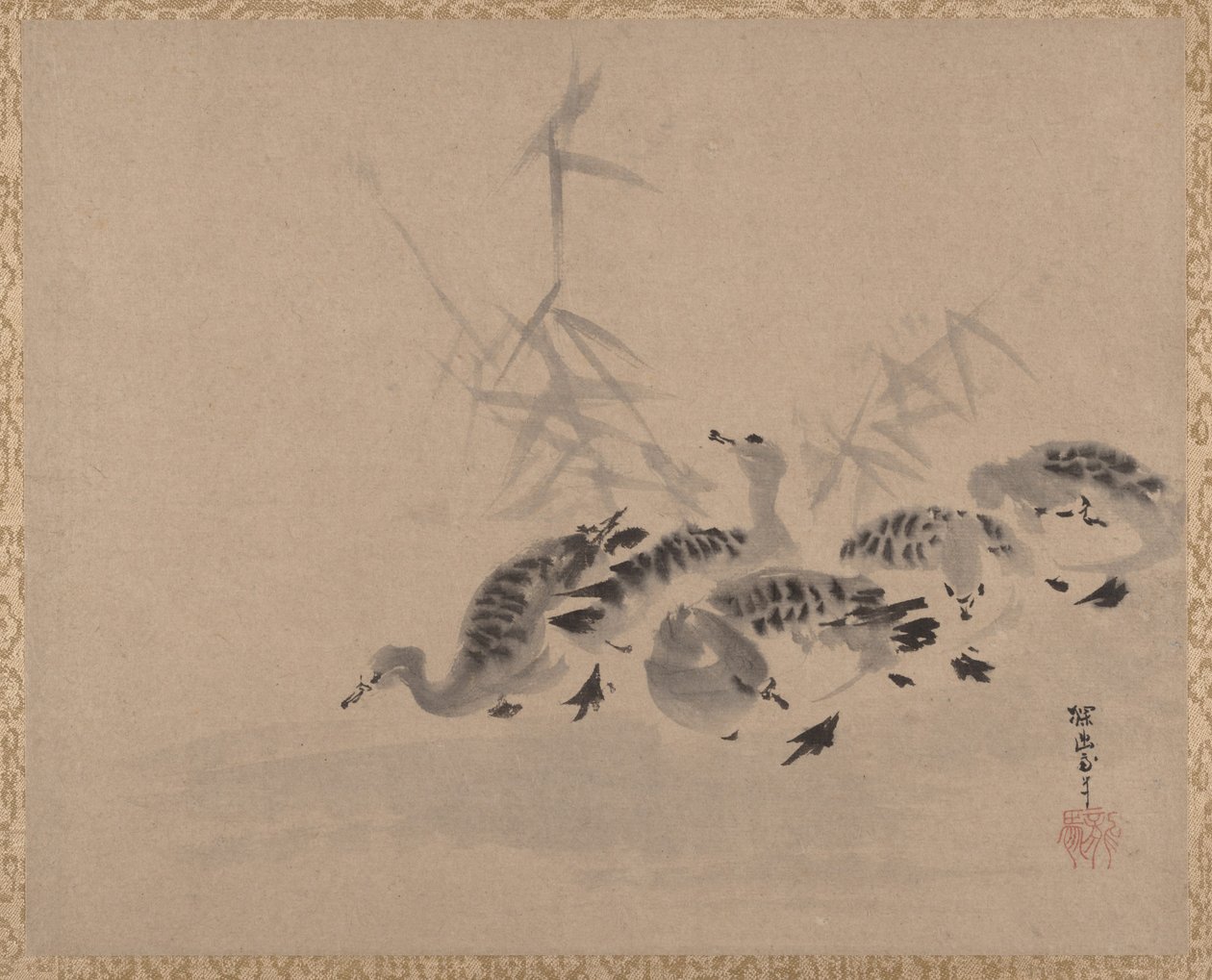 Patos y juncos, ca. 1650 de Kanō Tan’yū