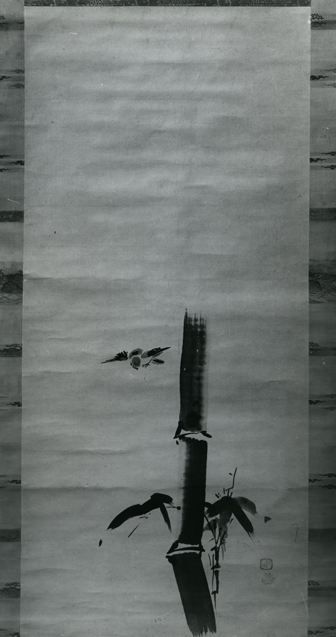 Gorrión y bambú, siglo XVII de Kanō Tan’yū