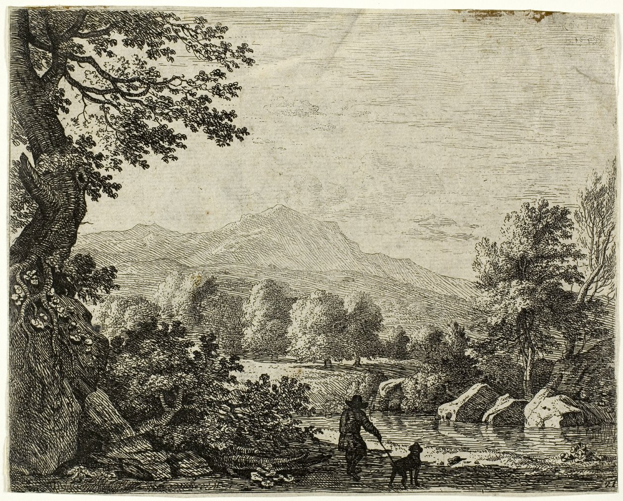 Hombre con un perro de Karel Dujardin
