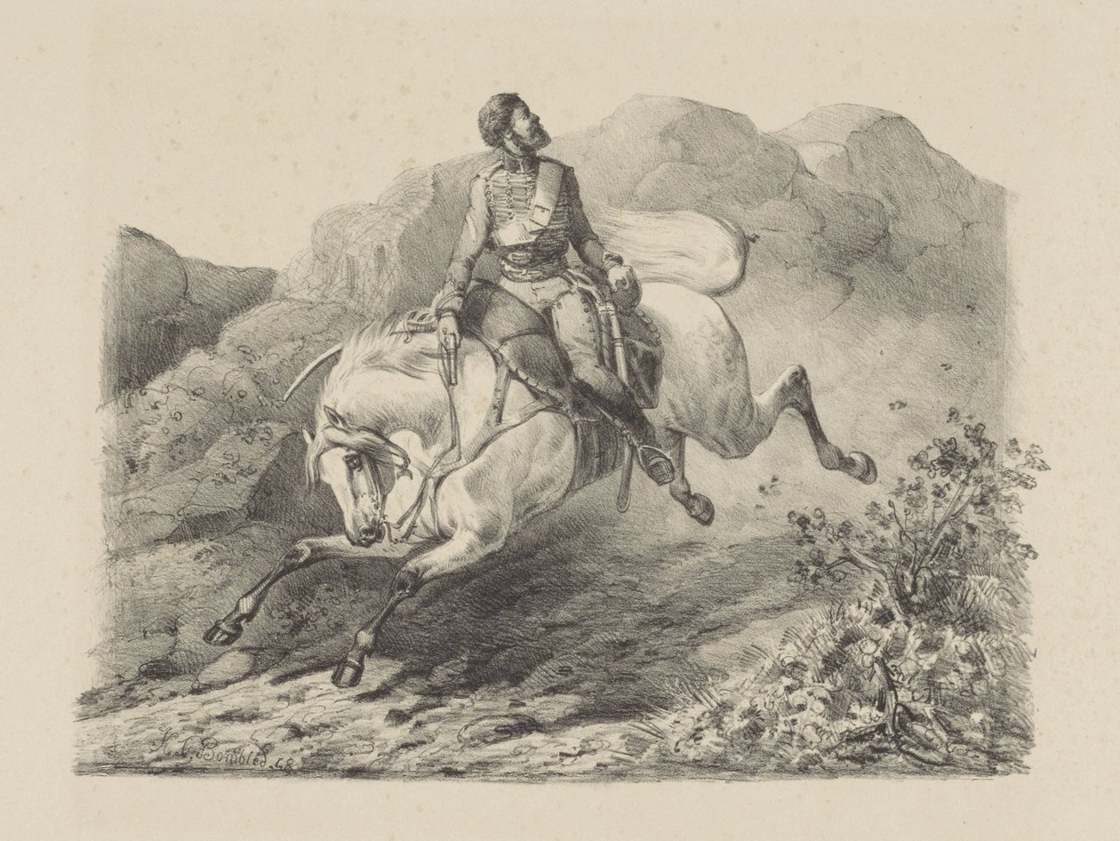 Soldado que huye a caballo de Karel Frederik Bombled