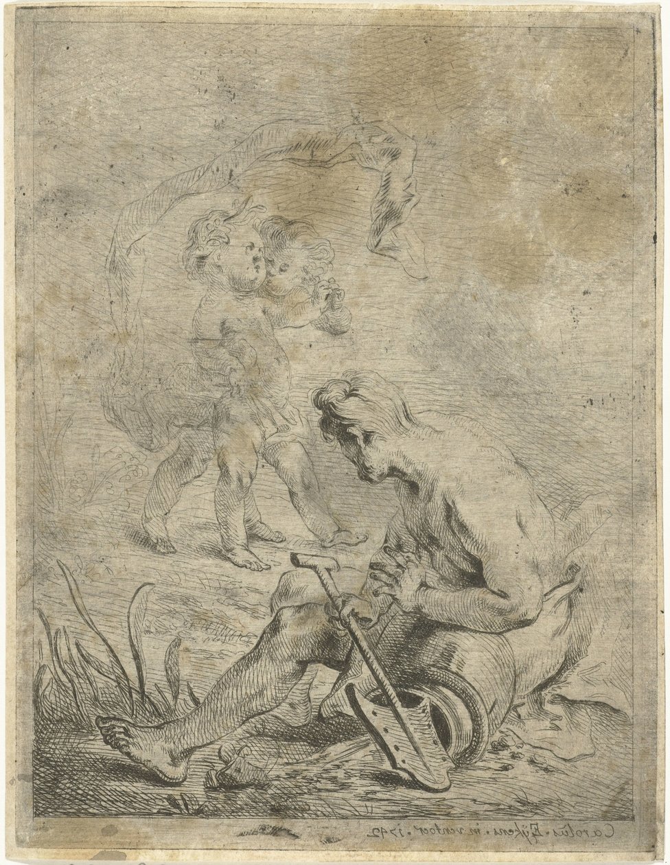 Dios del río mirando dos amorcillos de Karel Ykens (II)