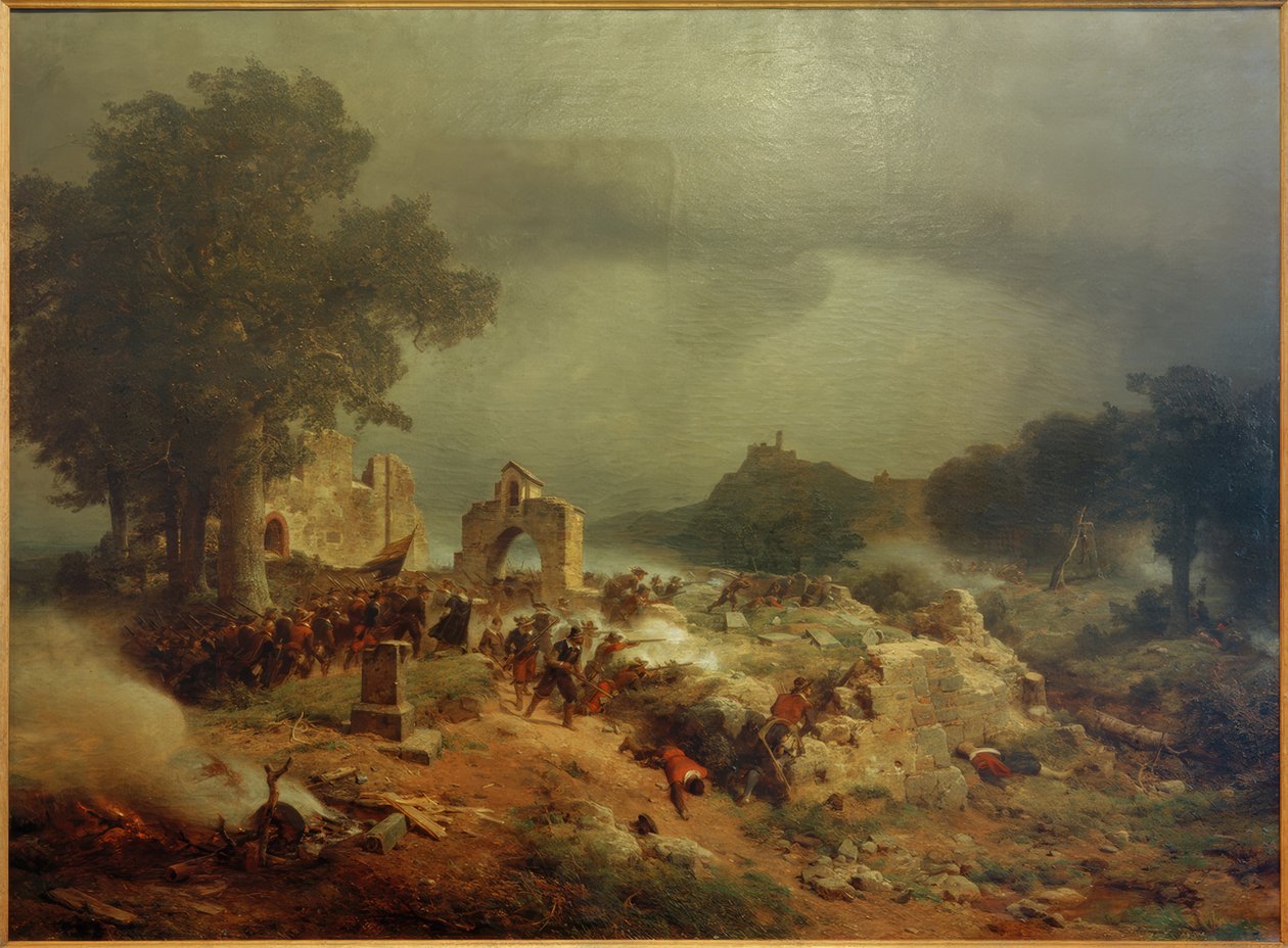 Paisaje de la Guerra de los Treinta Años de Carl Friedrich Lessing