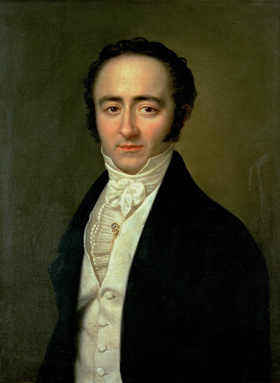 Franz Xaver Mozart (1791-1844), más tarde conocido como Wolfgang Amadeus, hijo menor de Wolfgang Amadeus Mozart (1756-91), 1825 de Karl Gottlieb Schweikert