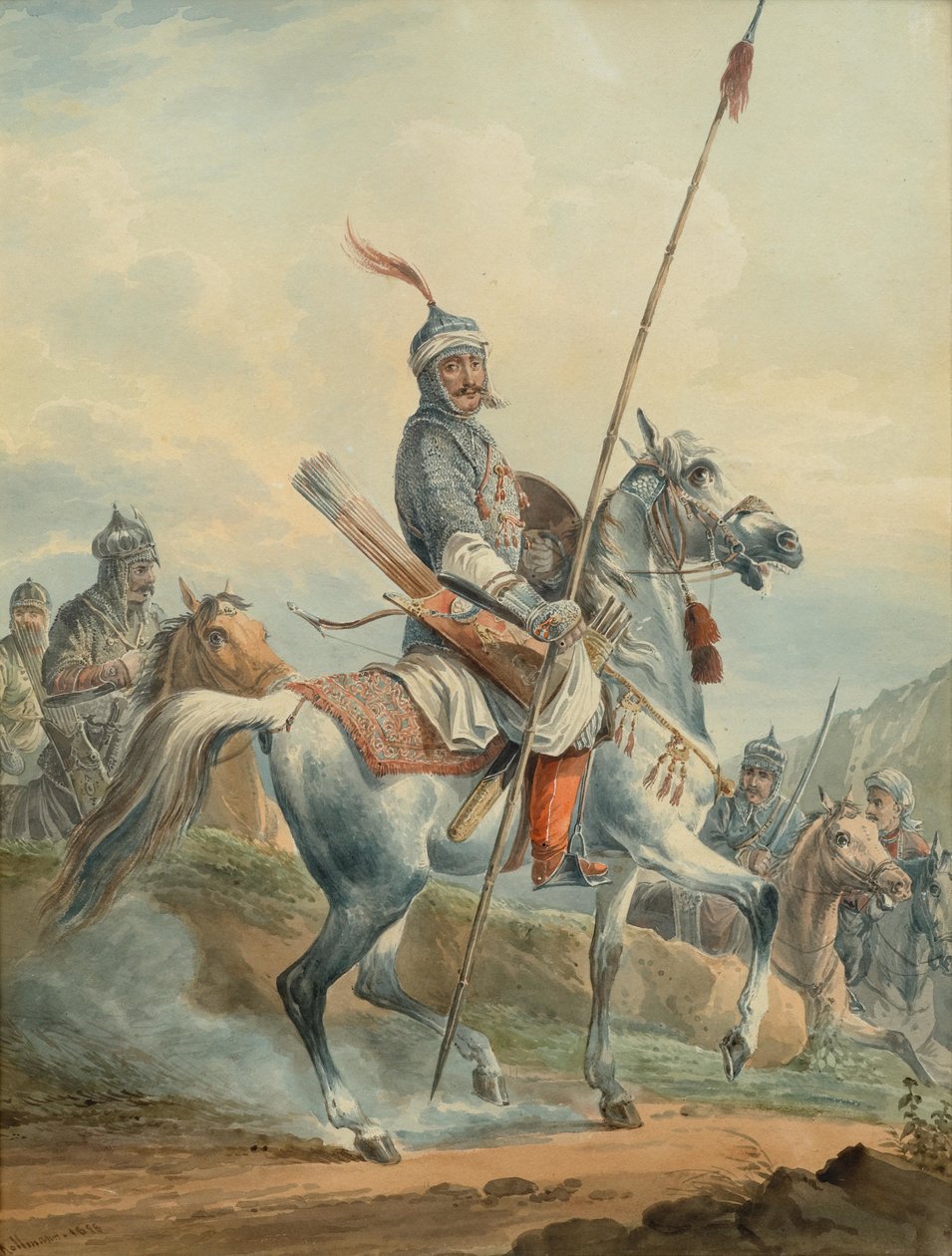 Guerreros orientales a caballo de Karl Kollman
