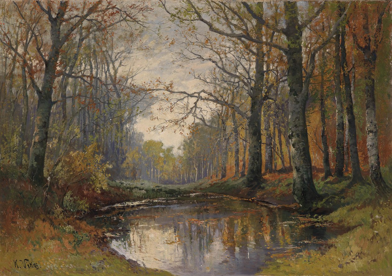 Paisaje forestal otoñal de Karl Vikas