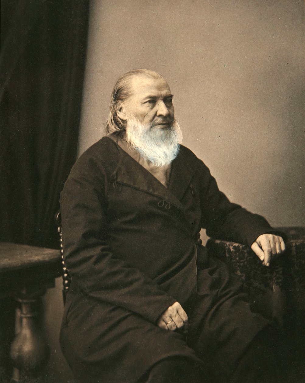 Sergei Aksakov, autor ruso, 1850s de Karl August Bergner