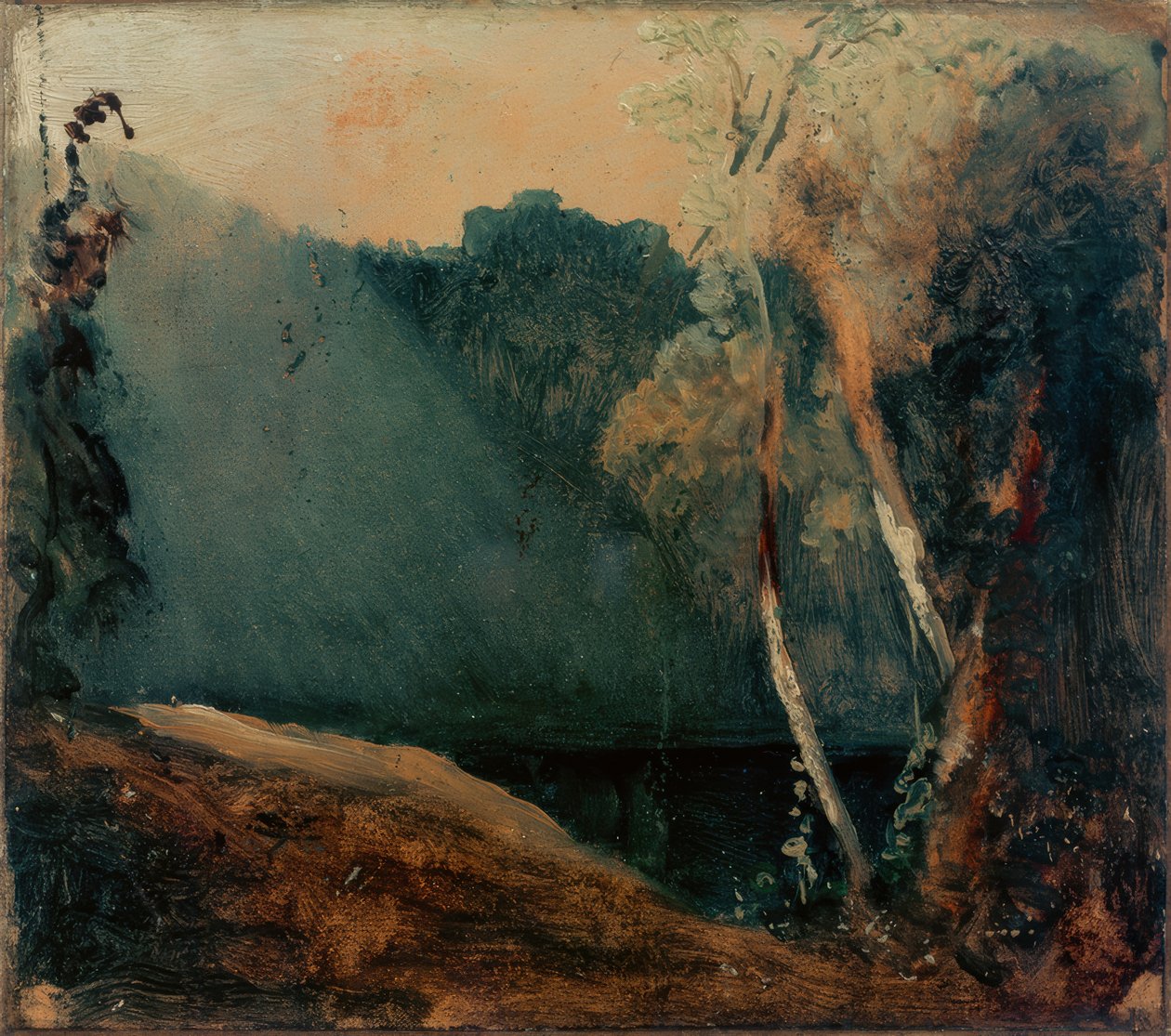 Bosque y lago de Carl Blechen