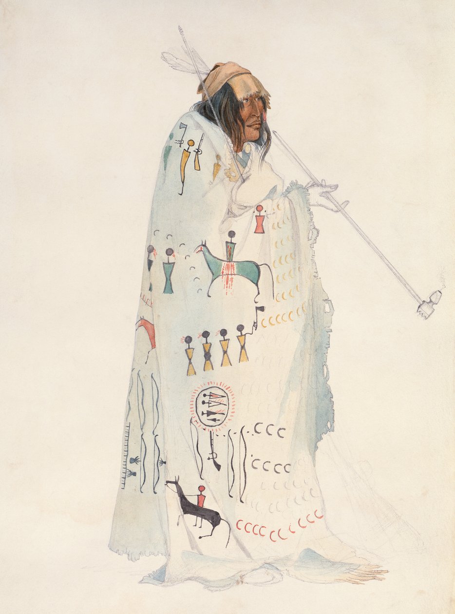 Hombre Piegan Pies Negros de Karl Bodmer