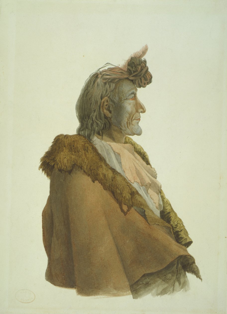 Pioch-Ki?iu, un hombre Piegan Blackfeet de Karl Bodmer