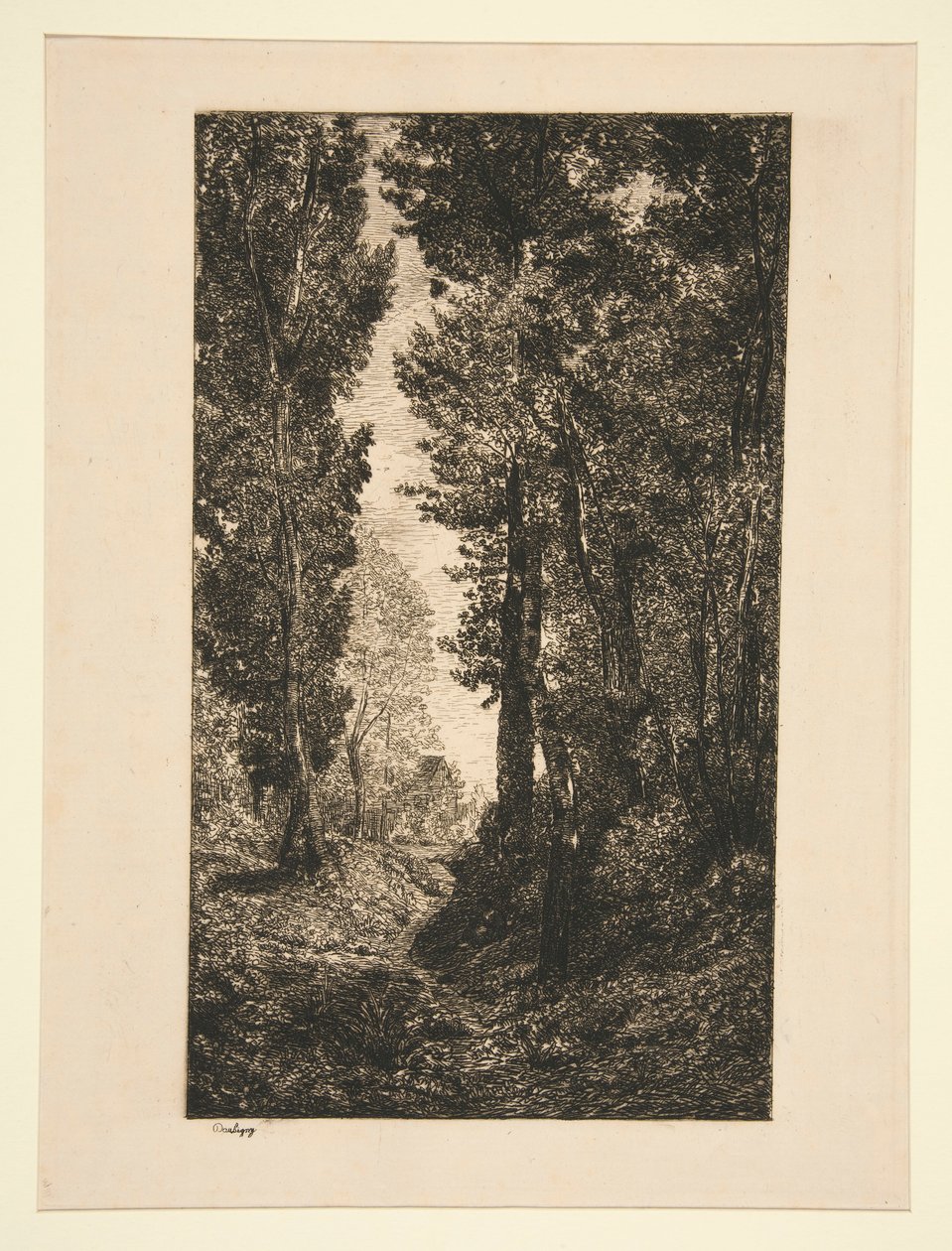Carretera ascendente en Auvers de Karl Daubigny