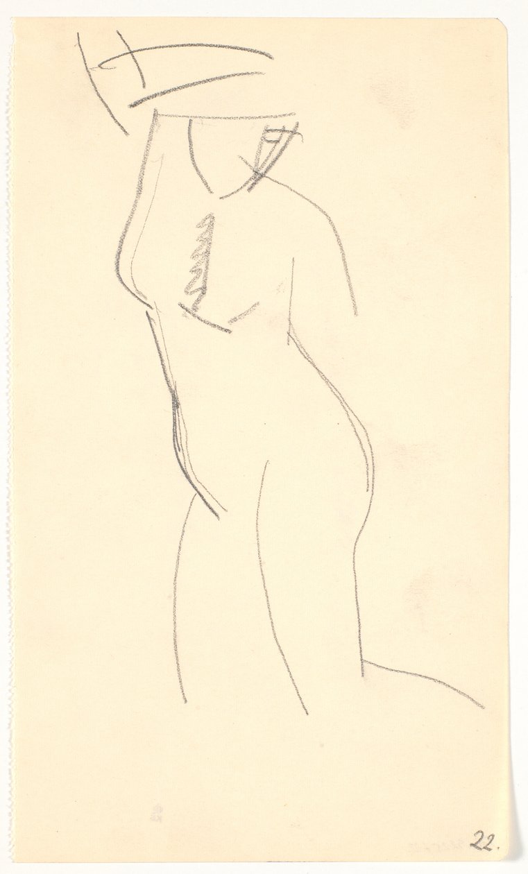Modelo arrodillada de Karl Isakson