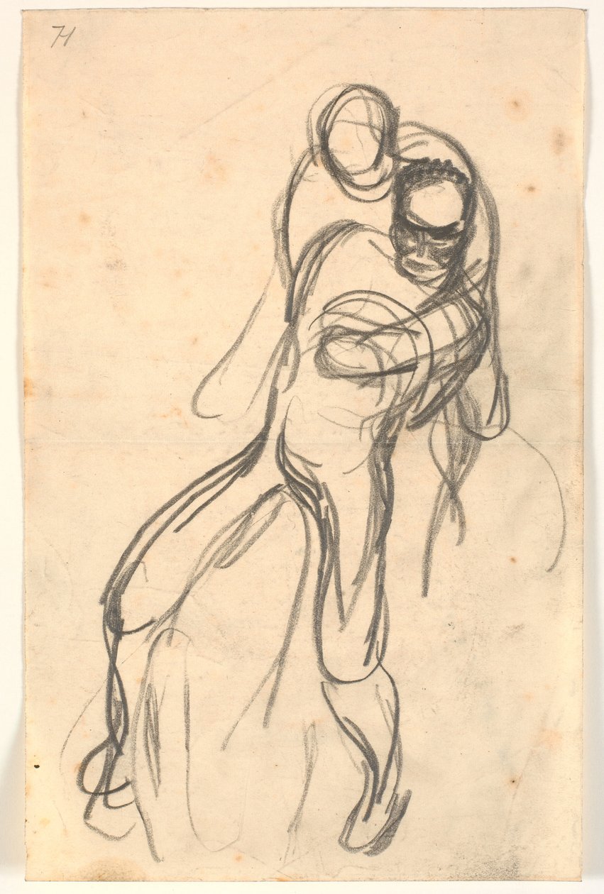 Dos hombres desnudos luchando de Karl Isakson