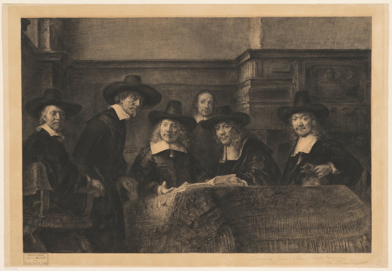 Los Staalmeester, después de Rembrandt de Karl Köpping