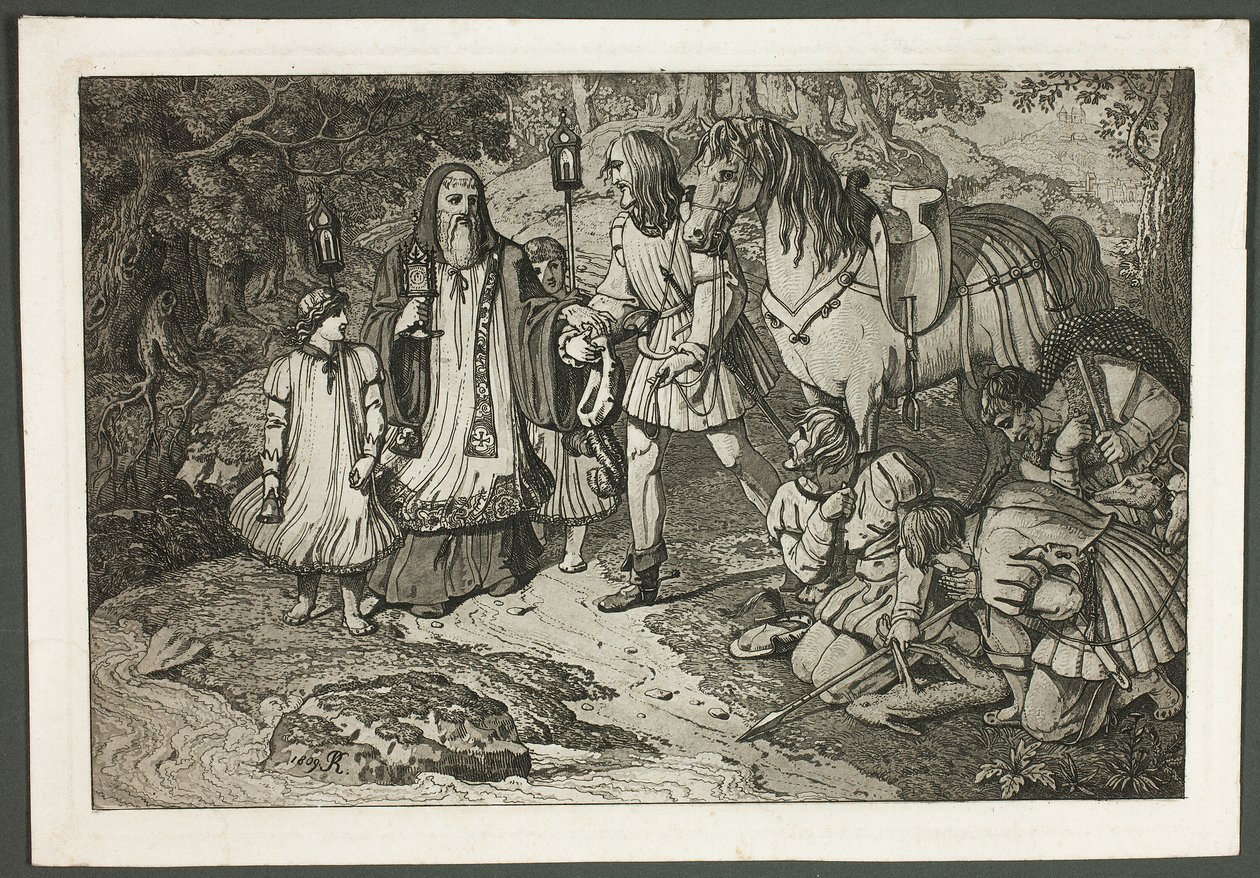 Rodolfo de Habsburgo y el sacerdote de Karl Russ