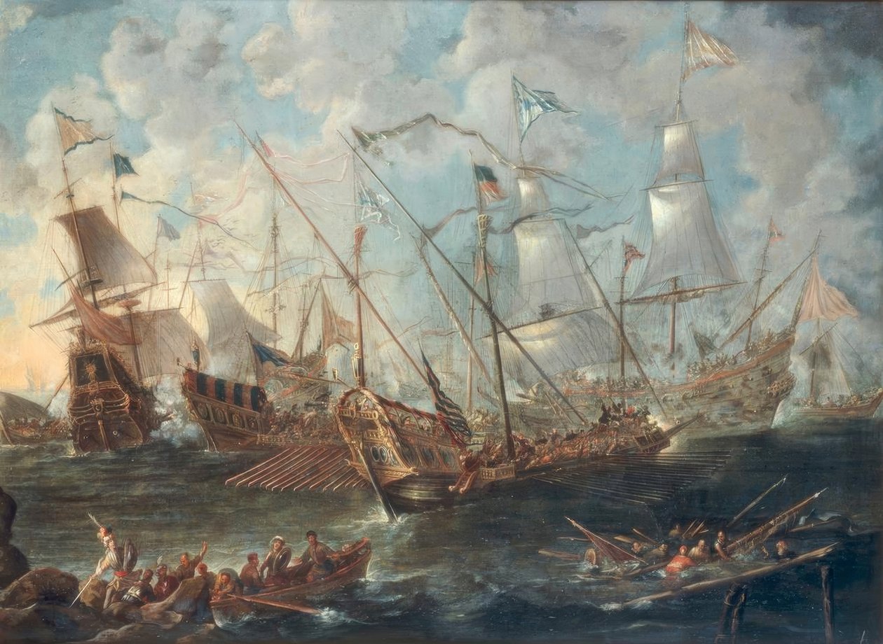 Batalla naval en el Mediterráneo de Kaspar van Eyck