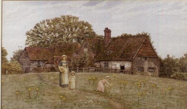 Recogiendo flores de primavera de Kate Greenaway
